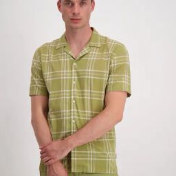 Lindbergh Sage Green Checks Shirt-image-14