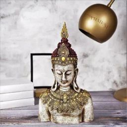 The Artment Brown Resin Rustic Bejeweled Divine Buddha Table Accent-image-67