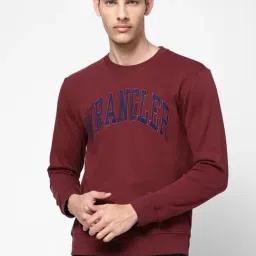 Wrangler Maroon Regular Fit Printed SweatShirt-25