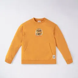 Ed-a-Mamma Kids Orange Cotton Printed Full Sleeves Sweatshirt-image-40