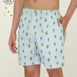 XYXX Sky Blue & Light Yellow Printed Boxers - Pack of 2-picture-25