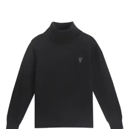 Blue Giraffe Kids Black Solid Full Sleeves Sweater-image-34