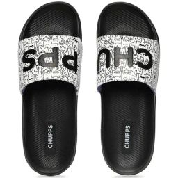 Chupps Men's Cat-a-mood AirSoft White & Black Slides-23