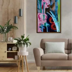 The Art House Abstract Multicolor Canvas Painting-picture-4