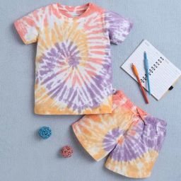 Bumzee Girls Multi Half Sleeves T-Shirt & Short Set-image-12