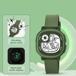 Otage Unisex Kids Patterned Dial & Straps Digital Multi Function Watch Kid-Home-Green image 2