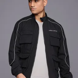 HRX by Hrithik Roshan Longline Cargo-Style Tailored Jacket-image-23