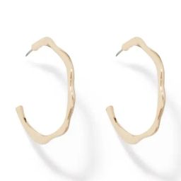 Forever New Gold Rosalia Organic Hoop Earring-17
