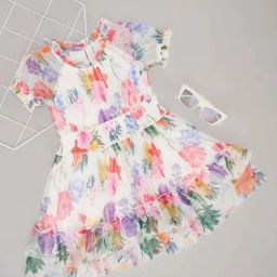 Pantaloons Junior Girls Multicolor Floral Casual Dresses-picture-15