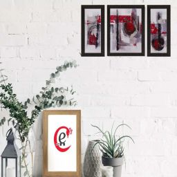 eCraftIndia Set of 3 Abstract Matt Textured UV Art Painting image 1