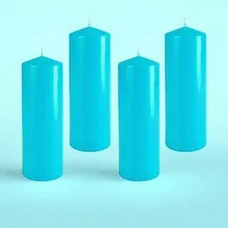 ASIDEA Turquoise Blue Set of 4 Pillar Candles-picture-39