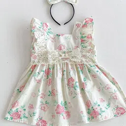 LULU & SKY Floral Print Flutter Sleeve A-Line Dress-picture-12