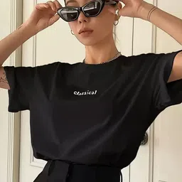 SZN Oversized Typography Printed Round Neck Cotton T-Shirt-image-11