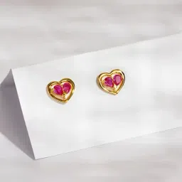 P.N.Gadgil Jewellers 22k Devotion Dangle Gold Stud Earrings-image-67