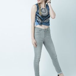 Huetrap Women Blue Printed Tank Pure Cotton Top-picture-35
