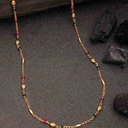 NVR Gold-Plated Artificial Beads Minimal Chain for Women-24