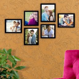 Art Street Black Solid Set Of 6 Wall Photo Frames-15