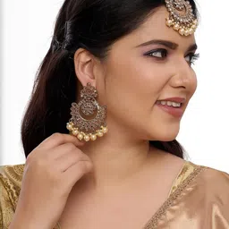 R A Enterprises Gold-Toned Alloy Gold-Plated Jewellery Set-image-60