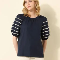 U.S. Polo Assn. Navy Blue Cotton Regular Fit Top-picture-42
