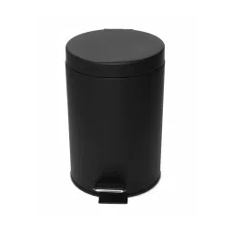 MOFNA 11 L Black Stainless Steel Pedal Open Top Dustbin-13