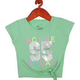 Tiny Girl Typography Print Cap Sleeves Top-image-28