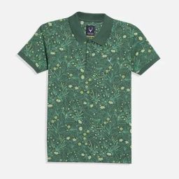 Allen Solly Junior Boys Green Printed Polo T-Shirt-picture-20