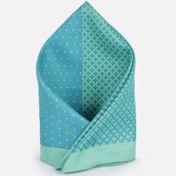Louis Philippe Blue Polyester Printed Pocket Square-picture-40