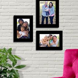 Art Street Black Solid Set Of 3 Wall Photo Frames-14