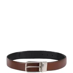 Van Heusen Brown & Black Leather Waist Belt For Men-image-89