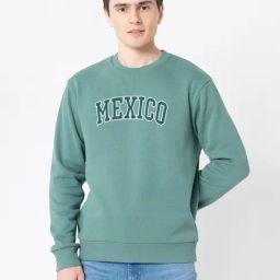 Red Tape Green Regular Fit Graphic Sweatshirt-picture-33
