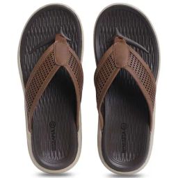 Mozafia Men's Tan Flip Flops-image-3
