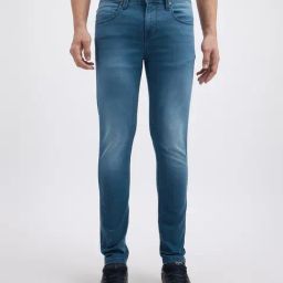 Pepe Jeans Green Cotton Slim Fit Jeans-image-38