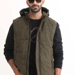 Rare Rabbit Olive Regular Fit Solid Jacket-image-8