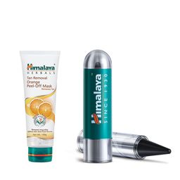 Himalaya Set of Black Kajal & Tan Removal Orange Peel-Off Mask-4