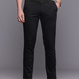 Louis Philippe Sport Men Textured Slim Fit Chinos Trousers-picture-32