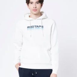Red Tape Off White Regular Fit Graphic Hoodie-image-38