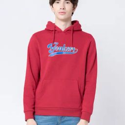 Red Tape Red Regular Fit Graphic Hoodie-17