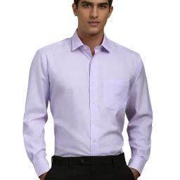 Louis Philippe Purple Cotton Regular Fit Shirt-picture-2