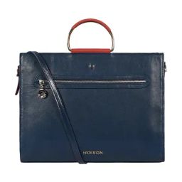 Hidesign EOSS Blue Large Leather Briefcase-image-43