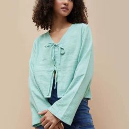 Ginger By Lifestyle Light Blue Cotton Regular Fit Top-picture-47