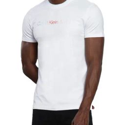 Calvin Klein Bright White Cotton Slim Fit Logo Printed T-Shirt-picture-49