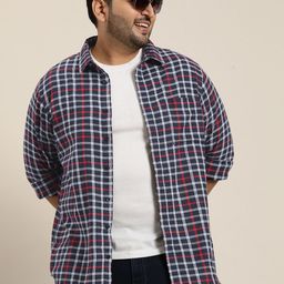 Sztori Men Plus Size Original Opaque Checked Casual Shirt-picture-57