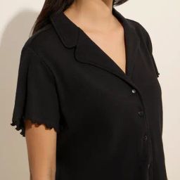 Superstar by Westside Black Ribbed Cotton Shirt-image-47