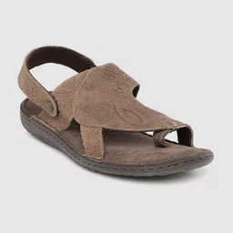 Woodland Men Brown Suede One Toe Comfort Sandals-picture-36