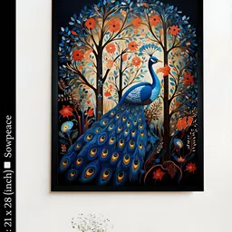 SOWPEACE Blue & Orange 1 Piece Canvas Abstract Wall Photographs-image-29