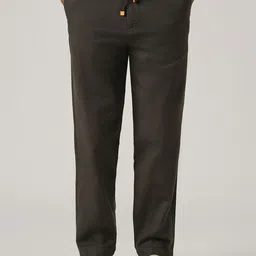 Banana Club Men Olive Relaxed Fit Cotton Trousers-image-23