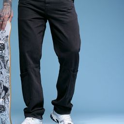 HERE&NOW Men Pure Cotton Straight Fit Cargo Style Jeans-picture-26
