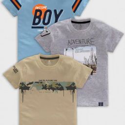 Codez Kids Multicolor Printed T-Shirt (Pack Of 3)-57