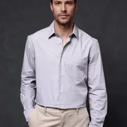 Rare Rabbit Beige Regular Fit Stripes Shirt-image-38