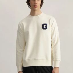 Gant Cream Cotton Regular Fit Printed Sweatshirt-picture-36